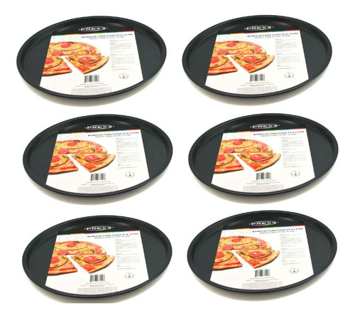 Bandeja Para Pizza De 37m X 1.5cm Pack X 06 Unidades