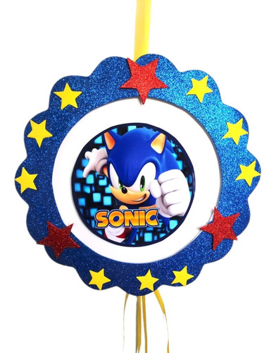 Piñata Sonic Decoración Cumpleaños