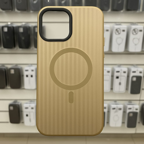 Funda Magnética Para Iphone 13 15 16 Pro Max Mate Reforzada Dorado Iphone 16