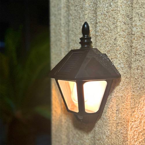 Lámpara Solar De Pared Exterior Con Sensor De Cuerpo Humano,