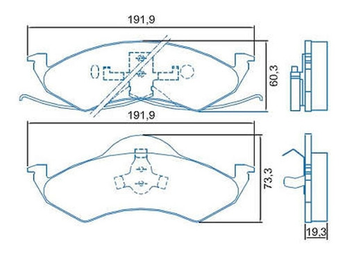 Pastilha Freio Dianteiro Dodge Dakota 1998/2000 Jurid Hq2125