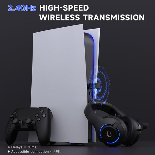 Wireless Gaming Headset Gtheos Captain370 For Ps5/ps4/pc/mac