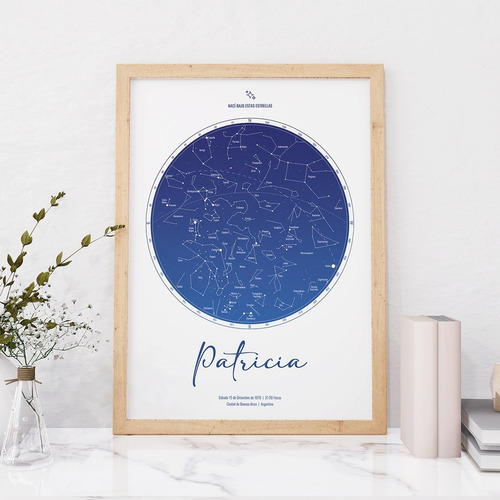 Cuadro Mapa De Estrellas / Estelar 43x33cm - Envío Gratis!