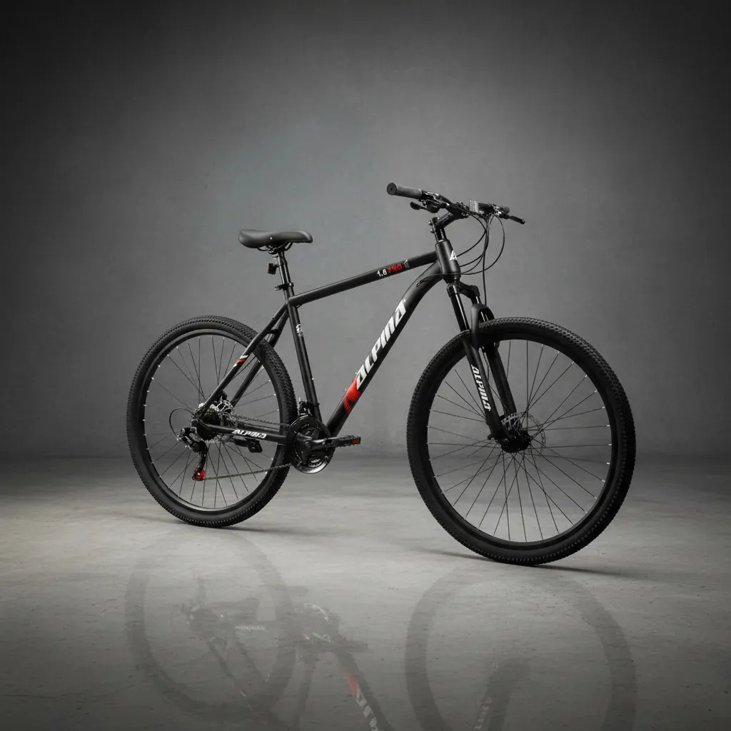 Bicicleta Alpina Mtb Mountain Bike 1.0 Rodado 29 21 Velocidades Acero Freno Disco Suspensión Delantera Negro Rojo Talle M