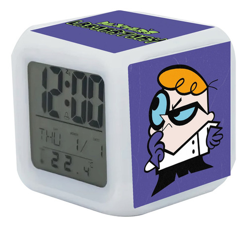 Reloj Despertador Laboratorio De Dexter Con Luz Led