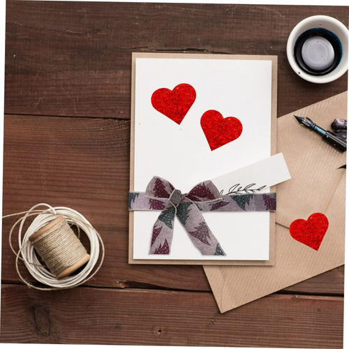 Paquete De 500 Pegatinas Calcomanías De Corazón Rojo 2.5cm