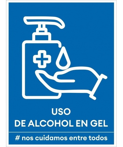 Autoadhesivo Medidas Sanitarias Alcohol En Gel  - Perlyna