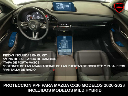 Ppf Film Para Consola Central Mazda Cx30 Todos Los Modelos