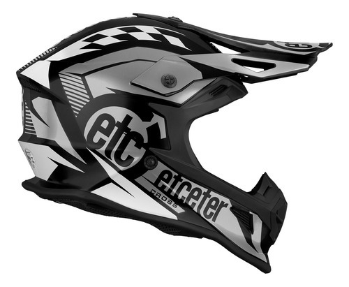 Capacete Fast Etceter Motocross Trilha Velocross Tamanho 56 Cor Cinza Tamanho do capacete 62