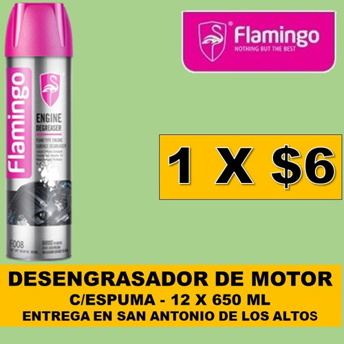 Desengrasante De Motor En Espuma Flamingo 650ml