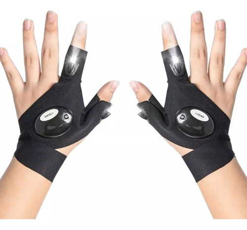 Guantes Con Linterna Led, Par De Luces Manos Libres