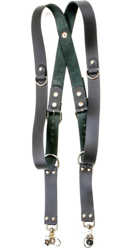 Funk Plus Cowhide Leather Snap Back Harness With 1.5  Wide S