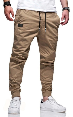 Pantalón Jogger Cargo Casual De Twill De Algodón Para Hombre