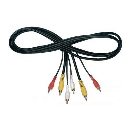 Cable 3 Plug Rca / 3 Plug Rca 6 Pies Paq. 2 Pcs