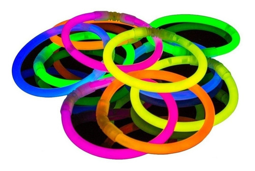 Pulseras Quimicas De Neon Tubo X 50 U En Colores Surtidos