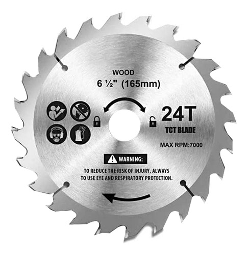 Saw Web 24 Para Cortar Madera Tct De 6 1/2 Pulgadas, Con Die