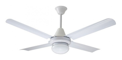 Ventilador de techo Lumer 607 blanco con 4 palas de  metal, 120 cm de diámetro 220 V