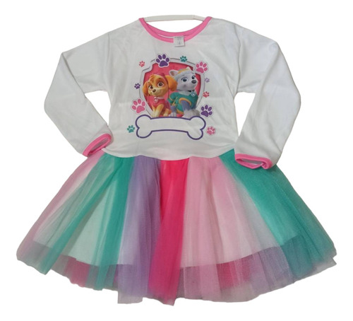 Disfraz Vestido Tutu Paw Patrol - Skie Y Everest