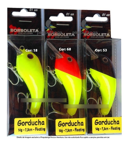 Kit Isca Artificial Borboleta Gorducha 7cm/14g - 18 53 68