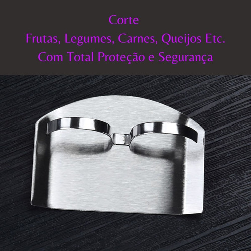 Protetor De Dedos Contra Cortes De Legumes Carnes Aço Inox
