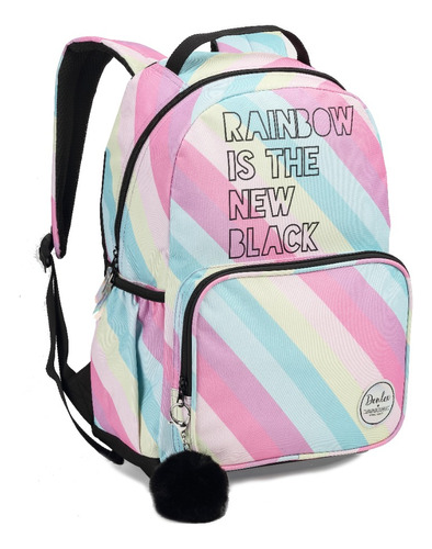 Mochila Escolar Passeio Infantil Juvenil Feminina Rainbow