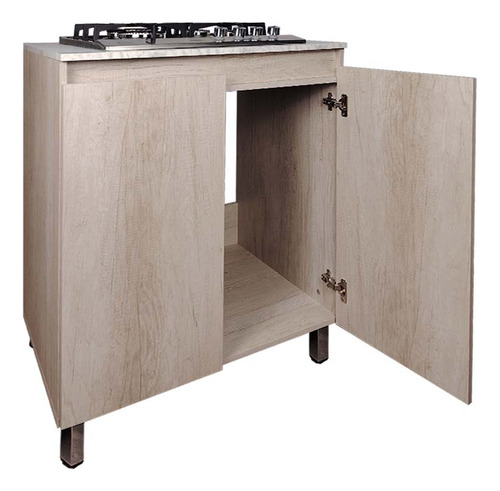 Cocina Integral Completa Decomobil Con Parrilla Y Campana Color Encino Polar