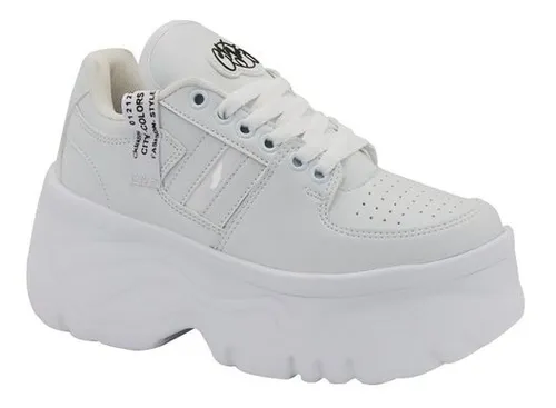 Tenis Chunky Plataforma Blanco Dise o Ligero Cklass 298 27
