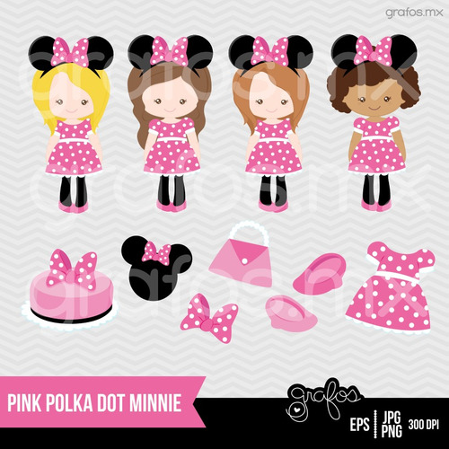 Kit Imprimible Minnie Rosa Imagenes Clipart Cod 2