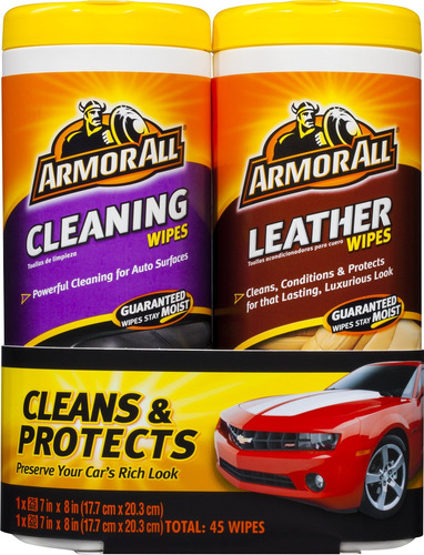 Armor All  - Toallitas De Limpieza De Automóviles Y Cuero,.