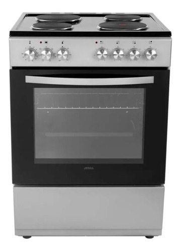 Cocina Atma Eléctrica Cch062p Plata 60cm Grill Luz 