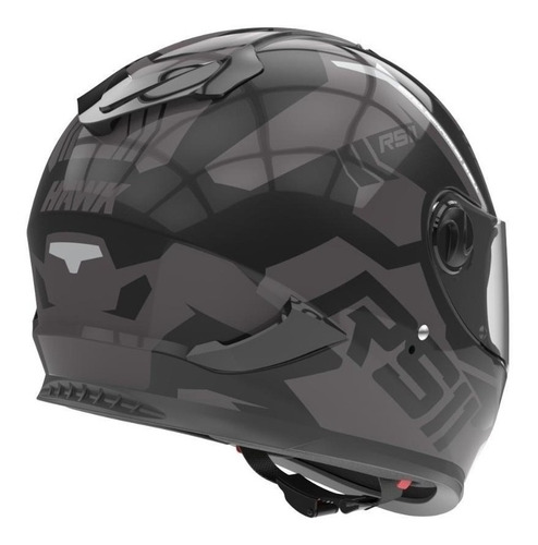Imagen 3 de 3 de Casco para moto integral Hawk RS11 negro revo talle L