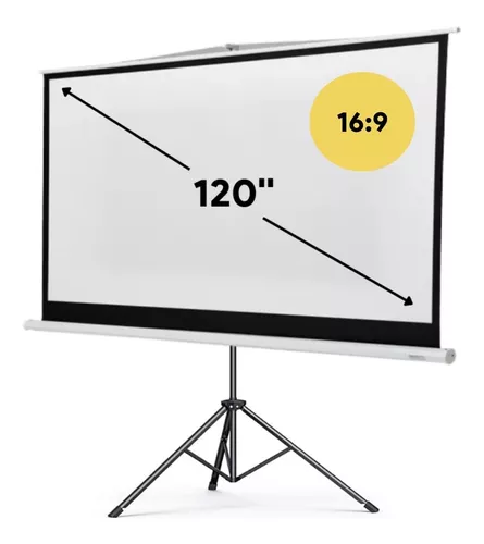 Pantalla Proyector 120 Pulgadas 16:9 Pared Techo Retractil