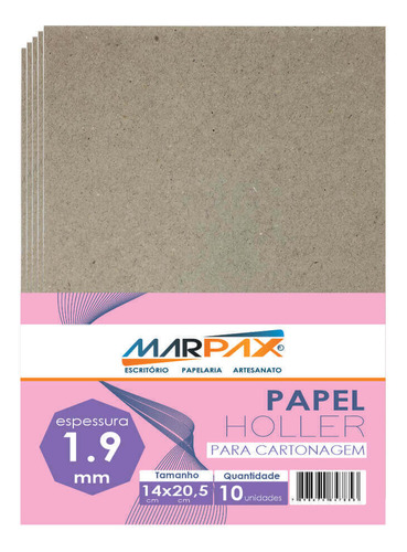 Papel Holler Para Cartonagem Marpax 1,9mm 14x20,5cm 10un