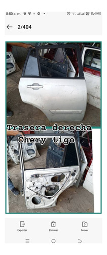 Puerta Trasera Derecha Chery Tigo Original Somos Tienda