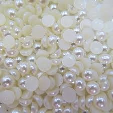 Meia Perola Abs Sem Furos 8mm Pacote 500 Gramas