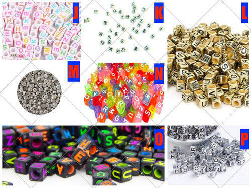 Imagen 2 de 2 de Separador Letra D Acrilico 6mm Bisutería Pulsera 250 Piezas