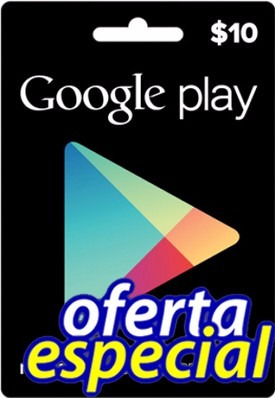 $10 Google Play Card Para Store Usa Os Android (oferta)