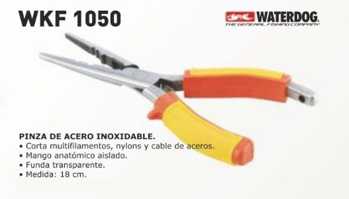 Pinza Acero Corta Nylon Multif Cable Acero Waterdog  