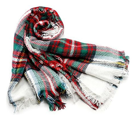 Oct17 Bufandas A Cuadros Para Mujer Pashmina Tartan Wrap Man