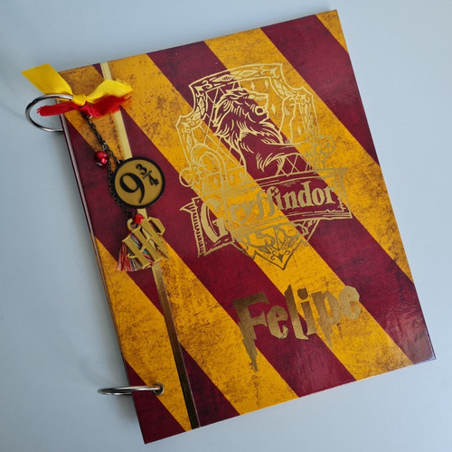 Carpeta Nº3 Harry Potter Gryffindor Personalizada + Adorno