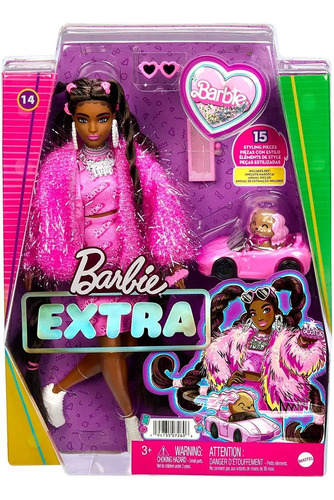 Muñeca Barbie Extra #14 Long Brunette Styled Hair 