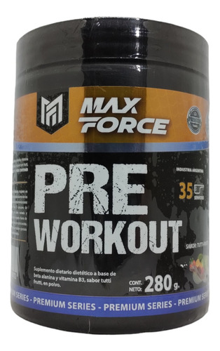 Pre Workout 280 Gr Maxforce Pre Entreno 35 Servicios