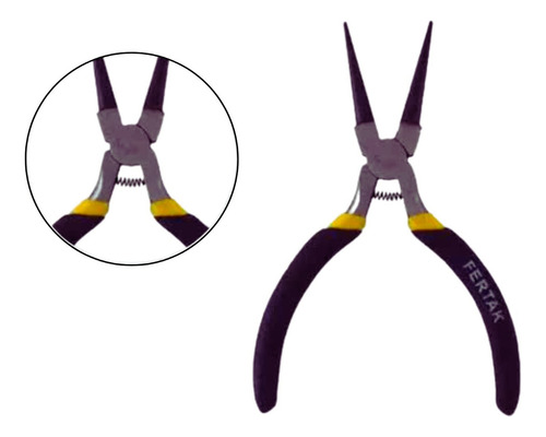 Alicate Bico Redondo Com Mola Mini 4,5'' Emborrachado