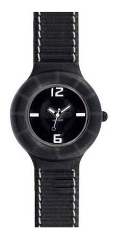 Reloj Hombre Hip Hop 4044 Cuarzo 32mm Pulso Negro En Caucho