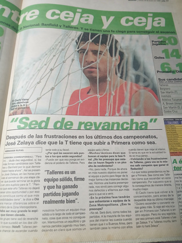 Diario Ole Ascenso 28 Enero 1998 Talleres Banfield (Usado)