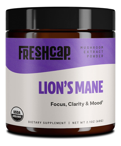 Freshcap, Lion's Mele Mushroom Brain And Focus Powder - Orgn