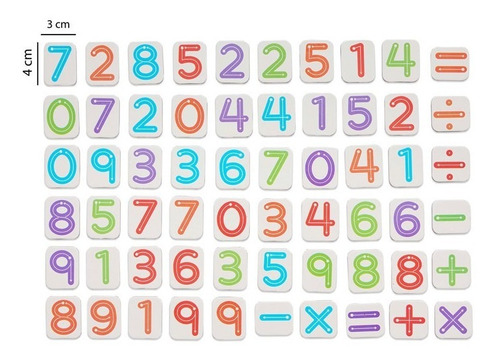 Imagen 4 de 10 de Numeros Imantados Para Pizarron Infantiles Juguete Didactico