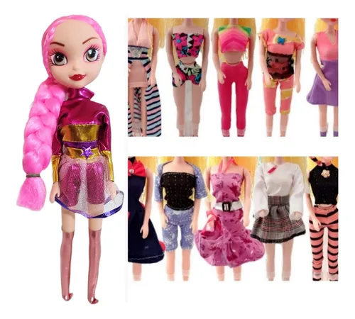 comprar Muñeca Vestida Luli Pampin + 10 Conjuntos De Ropa Env Gratis