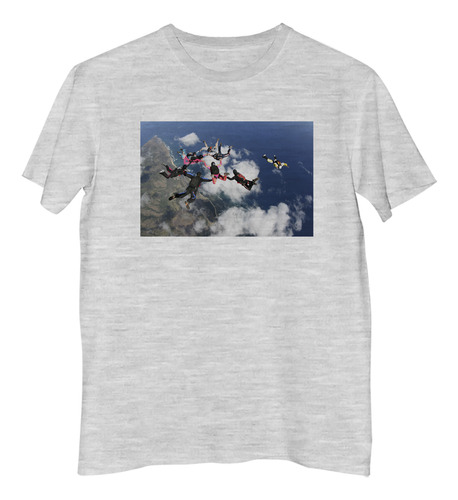 Remera Hombre Skydiving Deporte Extremo Vuelo Razo