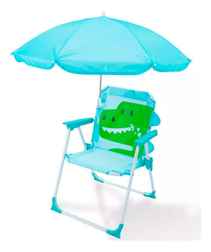 1 Sillita Plegable Infantil Con Sombrilla Diseño Animalitos